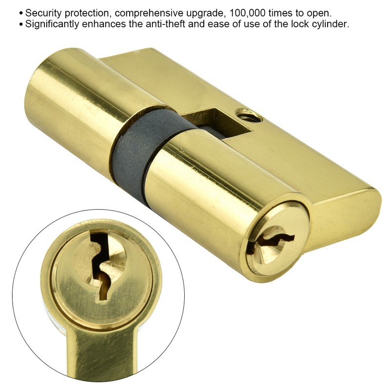 60mm Copper Dual Open Lock Cylinder Anti theft Door Lock