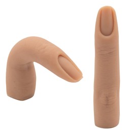 Silicone Practice Fingers for Acrylic Nails, Bendable Nail Training Finger Soft Silicone Fake Finger to Practice Fake Nails, Flexible Nail Practice Fingers Hand for DIY Nails