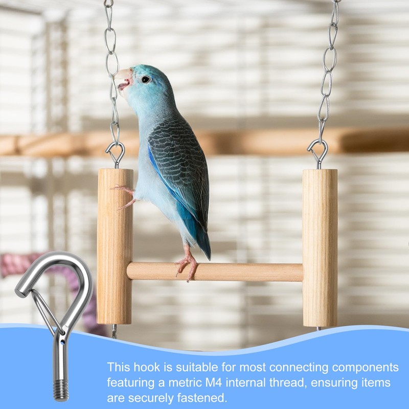 M4 Screw Hook Spring Buckle Coupling Components Pack of 10