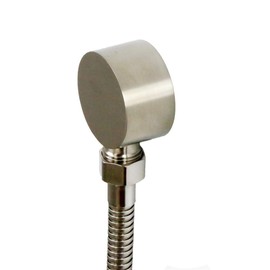 Sensun Brass Round 1/2" NPT Female Thread Water Outlet Handshower Hose Supply Elbow Wall Union, Brushed Nickel