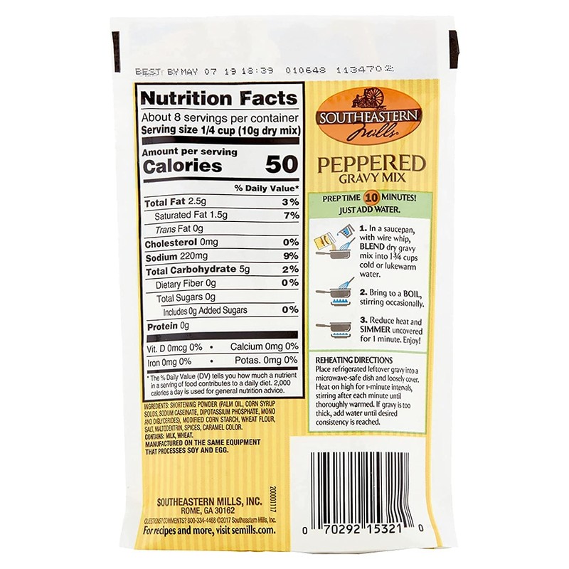 Southeastern Mills Pepper Gravy Mix, 2.75 Ounce (Pack of 6)