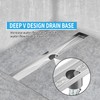 BAUNVB Linear Shower Drain 28 Inch Rectangular, Brushed Nickel SUS-304
