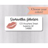 60ct - Return Address Lips Lipstick Theme Stickers/Labels (#489-WH)