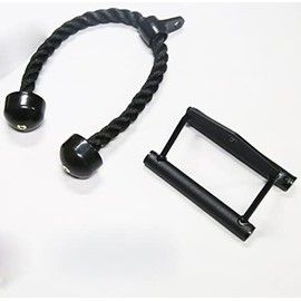 BalanceFrom Powergainz Tricep Press Down Cable Attachment, LAT Pulldown Attachment, Weight Machine Accessories, V Handle, Tricep Rope