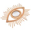 Nordic Makeup Mirror Rattan Woven Eye Shape Wall Hanging Mirror