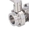 Sanitary Butterfly Clamp Valve with Silicone Washer Stainless Steel Clamp