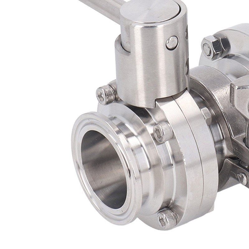 Sanitary Butterfly Clamp Valve with Silicone Washer Stainless Steel Clamp