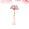SEWACC 3sets Metal Bookmarks Tassel Creative Leaf Shaped Literary Bookmarks