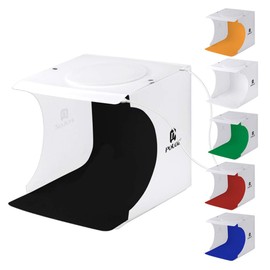 Folding Photo Box, For Photography Studio, 8.7 x 9.1 x 9.4 inches (22 x 23 x 24 cm), LED Light, Simple Studio, Photo Studio, USB Powered, 6 Color Background, Easy Assembly, Compact, Portable,