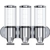 Stainless Steel Drill Free Triple Wall Mount Soap Dispenser Set