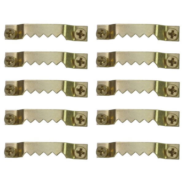 Pack of 50 Picture Hangers Sawtooth with 100 Screws Double Hole Picture Frame Hanger Sturdy Hanging Hooks for Picture Frames Stretcher Frames Watches Painting and Crafts