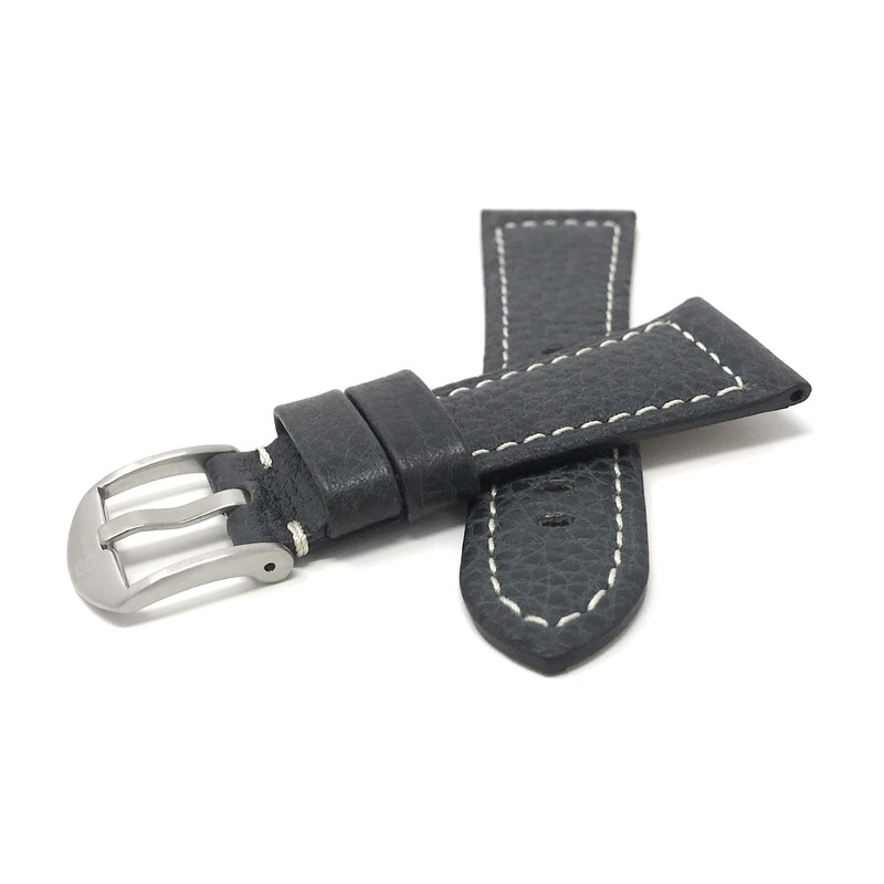 Bandini 32mm Mens Italian Leather Watch Band Strap - Blue