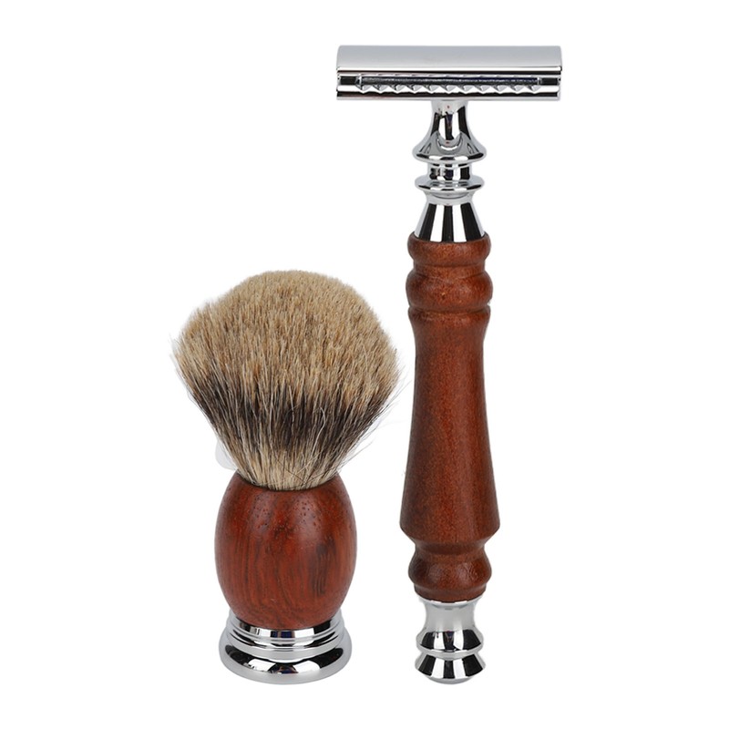 Men Shaving Care Kit with Replacement Blades Manual Beard Trimmer