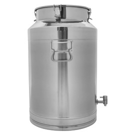 DUTTIETY 76L/20.08Gal Milk Can with Faucet, Heavy Duty Milk Jug Milk Bucket Transport Container Wine Pail Bucket Bottle Stainless Steel with Sealed Lid for Milk and Wine Liquid Storage