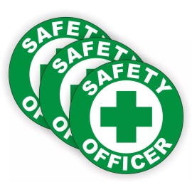 Unbranded/Generic (3) Safety Officer Hard Hat Stickers | Helmet Decals Labels Badges Emblems Boss