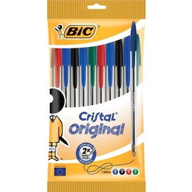 BIC 830865 Stick Ballpoint Pen schwarz, blau, grün, rot 10pezzo (I) Kugelschreiber