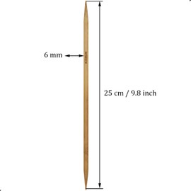 6Pcs 6mm Wooden Double Pointed Knitting Needles US Size 10 for DIY Yarn Craft Set,Socks,Sweater, Nice Gift for Women Adults Kids Children Beginners