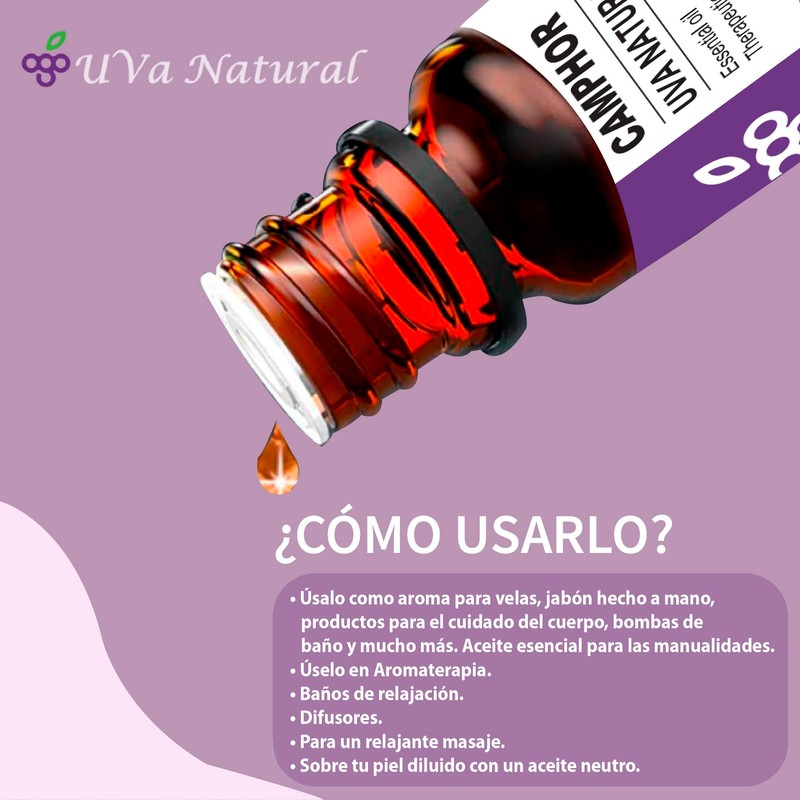 UVA NATURAL Aceite Esencial 10mL AROMATERAPIA (Gardenia)