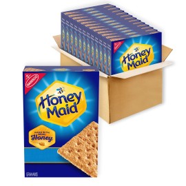 Honey Maid Honey Graham Crackers 14.4oz Pack of 12 Sweet Whole Grain Snacks