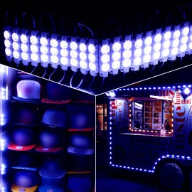 LEDupdates 50ft Food Truck Blue LED Light Kit Concession Vending Cart Kiosk + UL Power