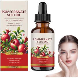 Aceite de semilla de granada prensado en frío para el cuidado de la piel y el cabello, suero facial natural para el cuidado de la piel, aceite facial orgánico antienvejecimiento para las arrugas (1)