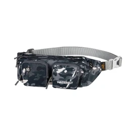 WATERFLY Waist Bag Water Resistant Fanny Pack for Men Women Outdoor Travel Running Walking Multi-Purpose Waist Pouch (Black Camouflage)