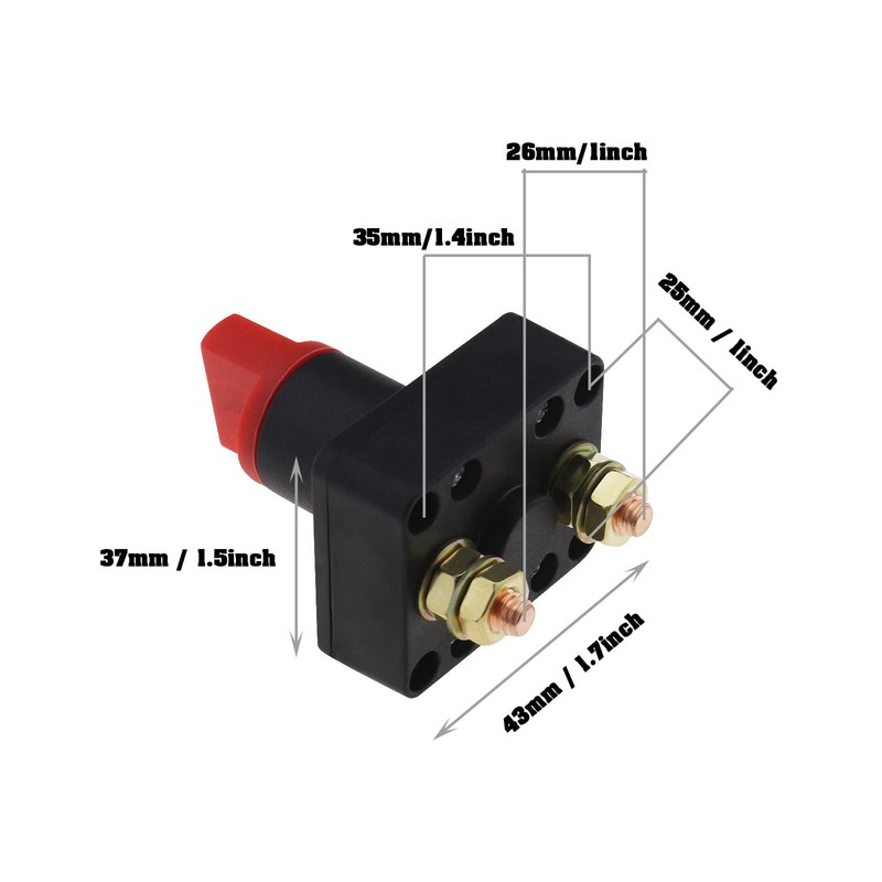 ECSiNG 60V 300A Battery Switch Power Disconnect Rotary Isolator Kill