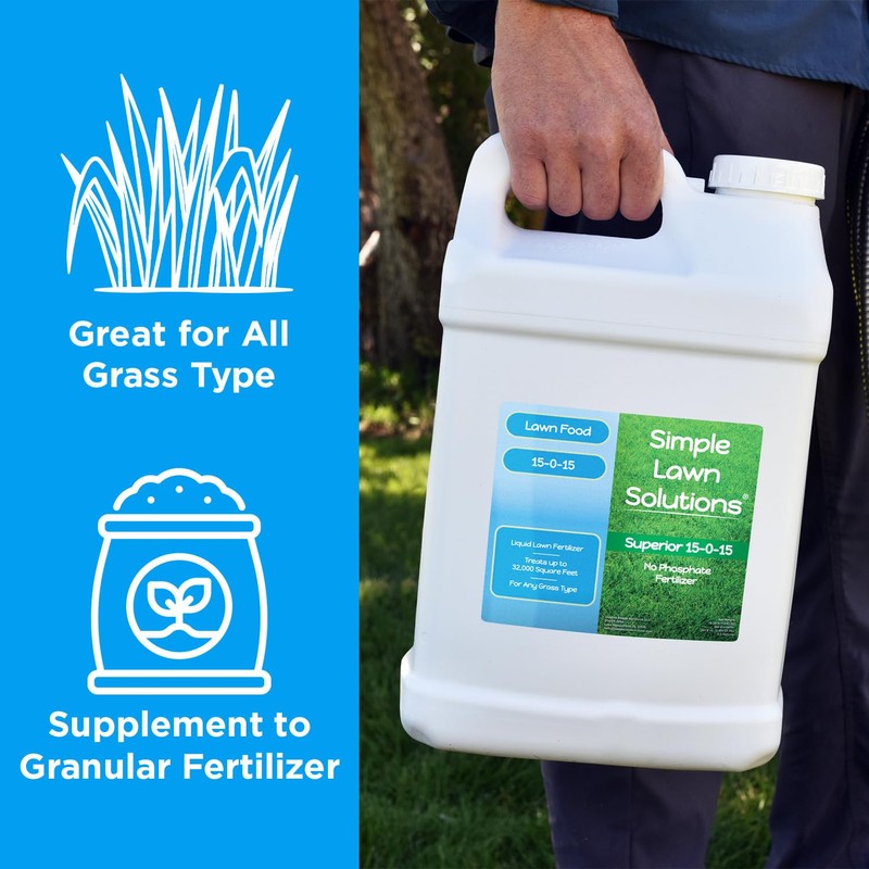 Superior 15-0-15 Liquid Lawn Fertilizer - Lawn Food for Growth