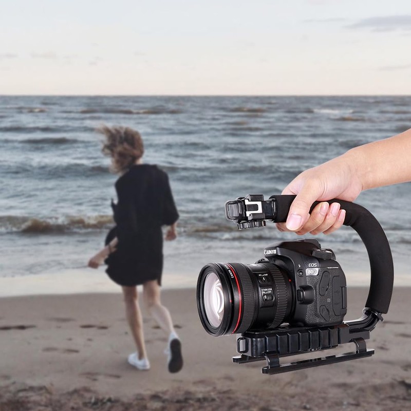 WANGCL Video Action Stabilizing Handle Grip Handheld Stabilizer with 3