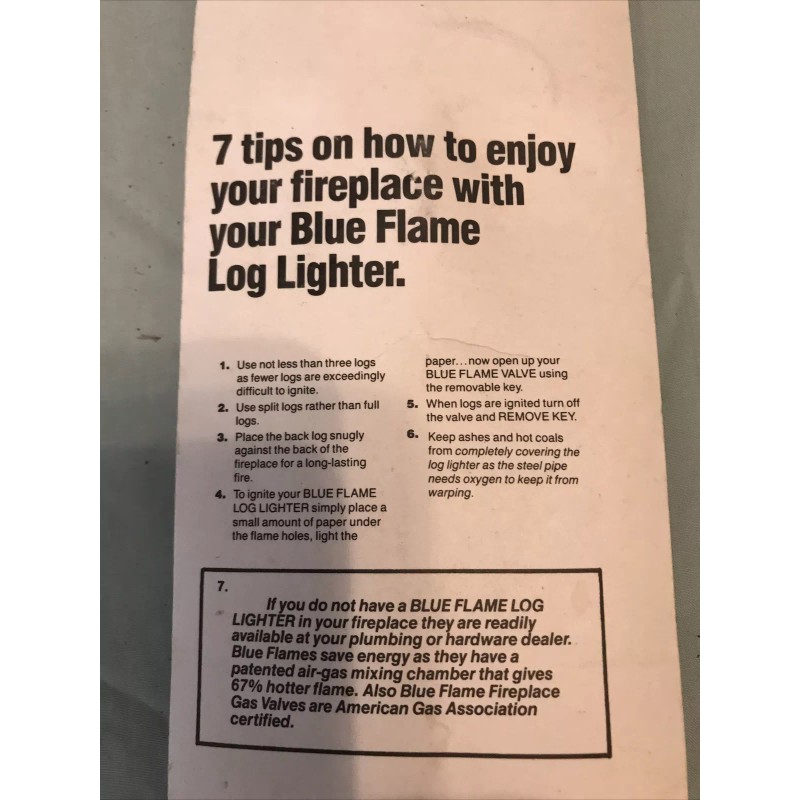 Blue Flame Log Lighter Key - Brass Color - New