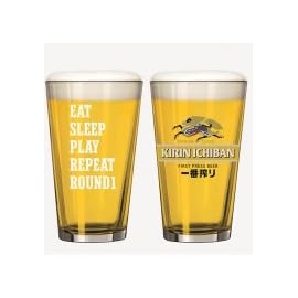 Kirin Ichiban Beer Glasses 16 oz. Prime Brew Japanese Beer Pint Set of 2 by Kirin Ichiban