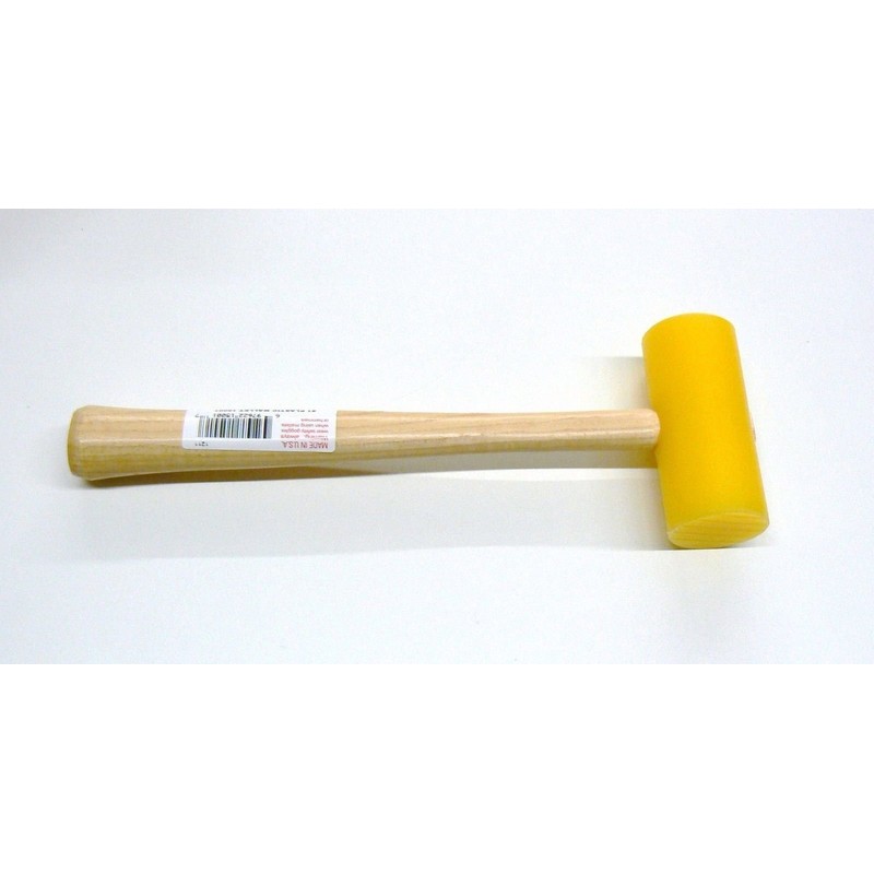 PLASTIC MALLET 1-1/2 x 3-1/2 YELLOW NON MARRING 6oz LEATHER