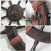NOELAMOUR Steering Wheel Steering Wheel Interior Wooden Ship Wheel Mediterranean