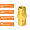 GASHER 10PCS Brass Pipe Fitting, Reducing Hex Nipple, 1/8-Inch Male