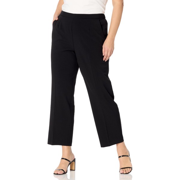 Briggs New York Women's Petite All Around Comfort Pant, Black, 8P Short