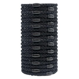 20 Pieces Of Black Braided Hair Ties, Elastic Hair Ropes, Ponytail Hair Ties, Simple Design Hair Ties, Hair Fixing Tools