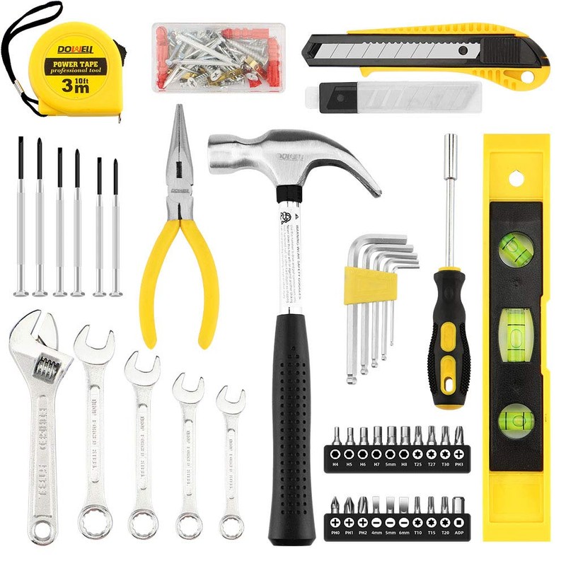 DOWELL 90 Piece Tool Set Home Repair Hand Tool Kit