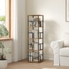 MAHANCRIS 4-Tier Rotating Bookshelf, Freestanding Corner Bookshelf, 360° Spinning Bookcase,