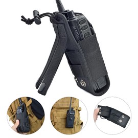 YNIBST Universal Walkie Talkie Holster Molle Radio Pouch Heavy Duty Radio Holder for Motorola Baofeng Midland Portable Two Way Radio