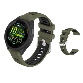 Compatible with Garmin Forerunner 265/Forerunner 265 music Band 22mm Replacement Silicone Watch Bands Wrist Strap Sport Wristbands Venu 2/Vivoactive 4/ Forerunner 255/Forerunner 255 Music for Men