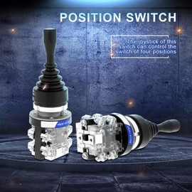 NO Joy Stick Joystick Switch Monolever Controller, AC 380V 15A 4 Position 4NO Joy Stick Controller Switch Replacement