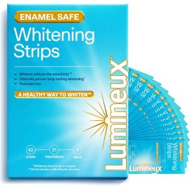 Lumineux Teeth Whitening Strips 21 Treatments – Peroxide Free - Enamel Safe fo