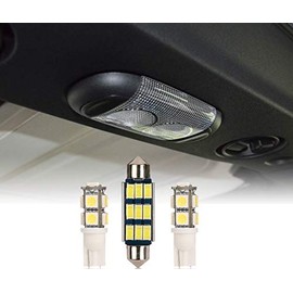 Hooke Road JK Wrangler Interior Dome Light Bulbs, Bright White Upper LED Reading Lights Kit for 07-18 Jeep JK Wrangler - 3PCS