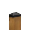 4 x 6 in. Black Stainless Steel Pyramid Post Cap