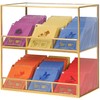 REDHUGO Glass Tea Bag Organizer for Counter, 2-Tier TeaBag Organizer
