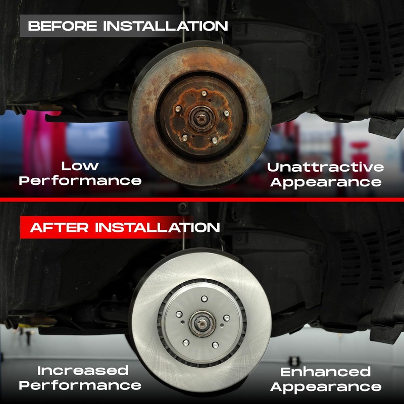 R1 Concepts Front Brakes and Rotors Kit |Front Brake Pads|