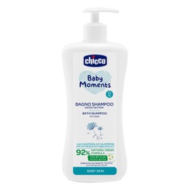 Chicco Baby Moments Tearless Bath Shampoo for Sensitive Skin and Thin Hair of Newborns, Irritates the Eyes, 0+ Months - 750 ml