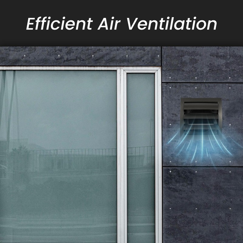 Anthracite Exhaust Hood Vent 4'' Inch with Built-in Pest Guard