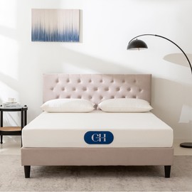 CH CHARME HOUSE 8 Inch Twin Charcoal Memory Foam Mattress, Medium Firm Feel, CertiPUR-US Certified, Bed in a Box, White