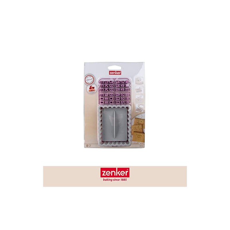 Zenker 44827 with Letters Plastic Cookie Cutter, Multi-Colour